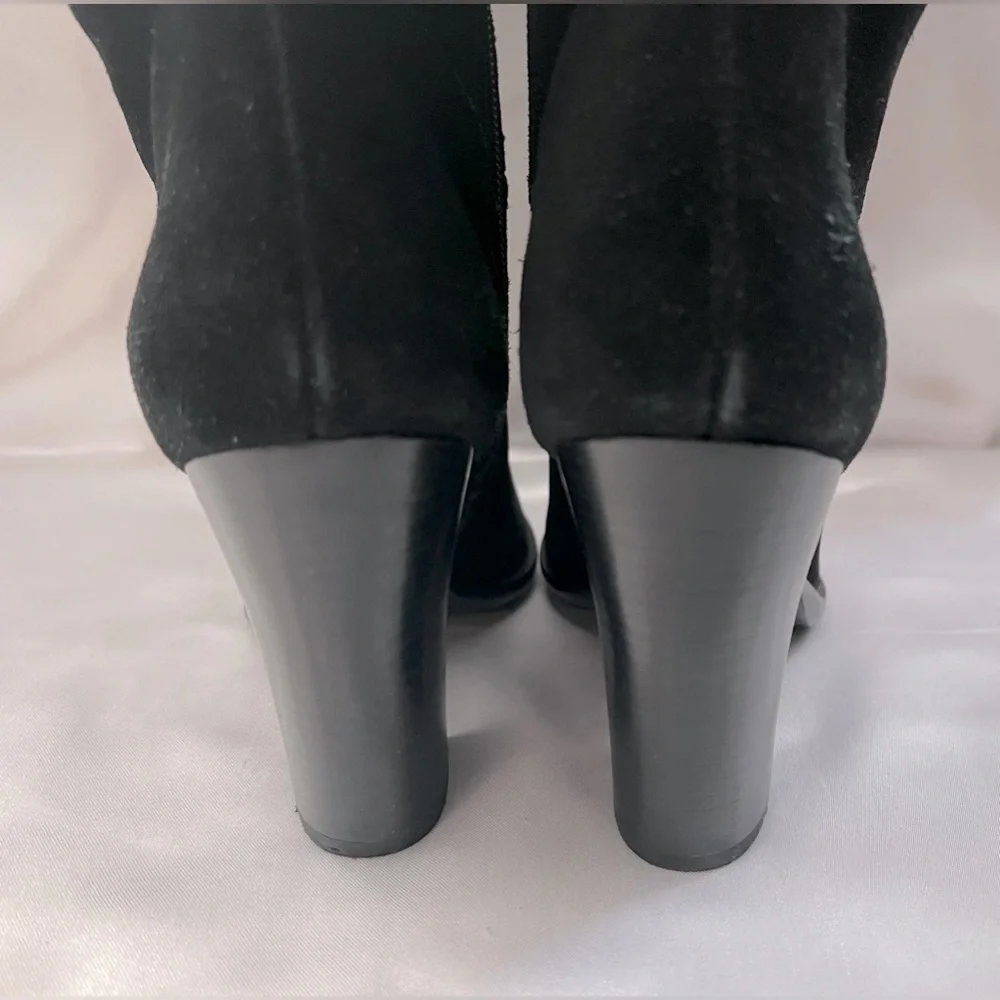 Steve Madden Nevadaaa Suede Leather Slouchy Heeled Boots - Picture 5 of 8